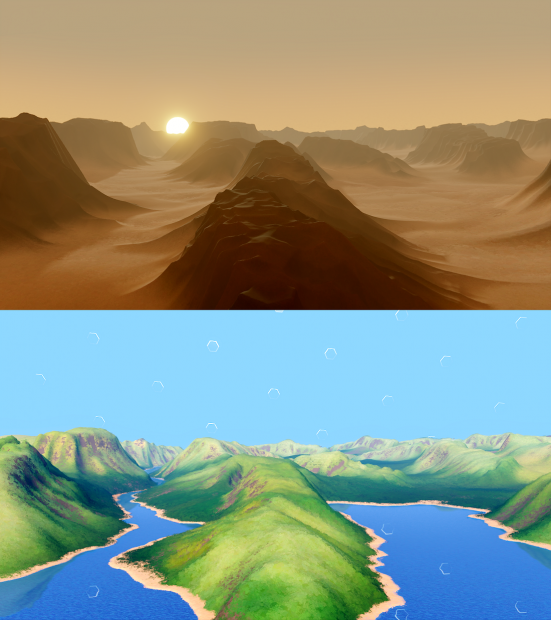Terraforming- before and after