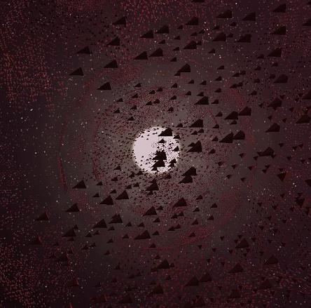 Closeup of a Dyson Swarm